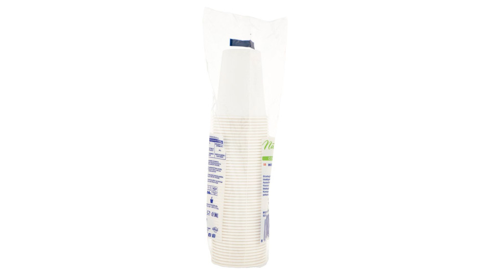 Natural Bibo bicchieri Biodegradabili e compostabili 200 cc 50 pz
