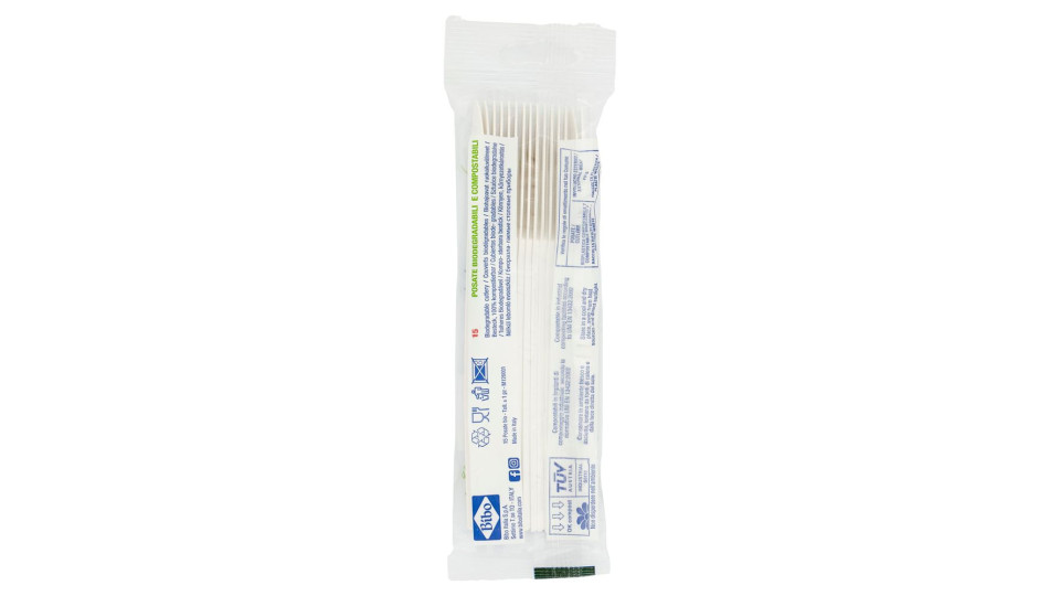 Natural Bibo Coltelli Standard Biodegradabili e compostabili 15 pz