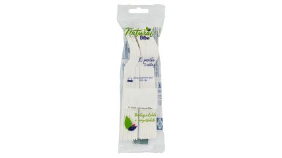 Natural Bibo Forchette Standard Biodegradabili e compostabili 15 pz