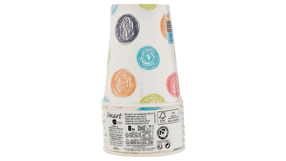 Smart PerLa Festa Bicchieri in cartoncino 25 cl 10 pz