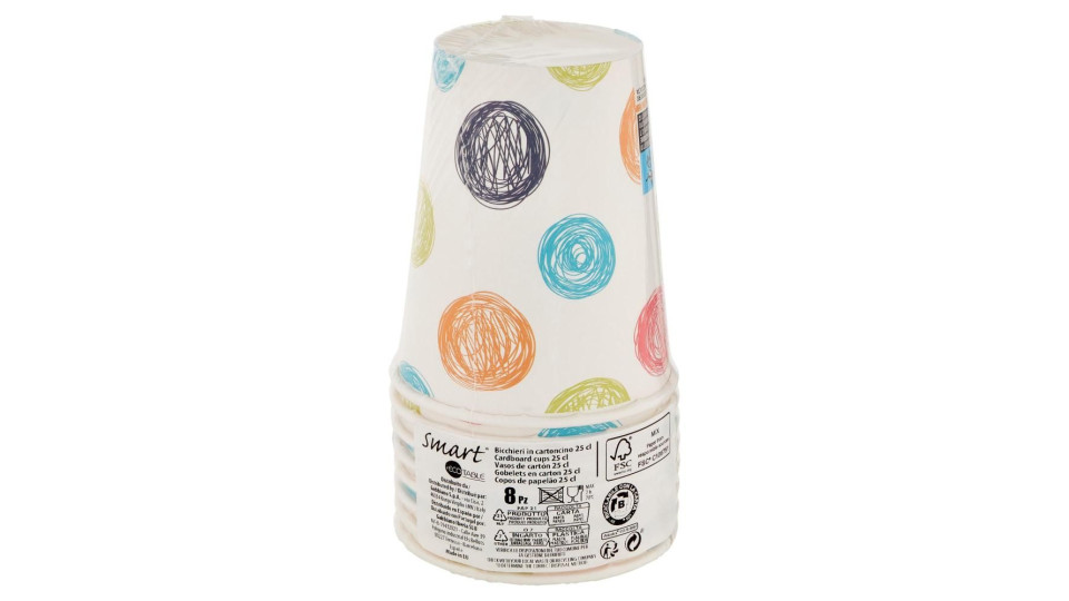 Smart PerLa Festa Bicchieri in cartoncino 25 cl 10 pz