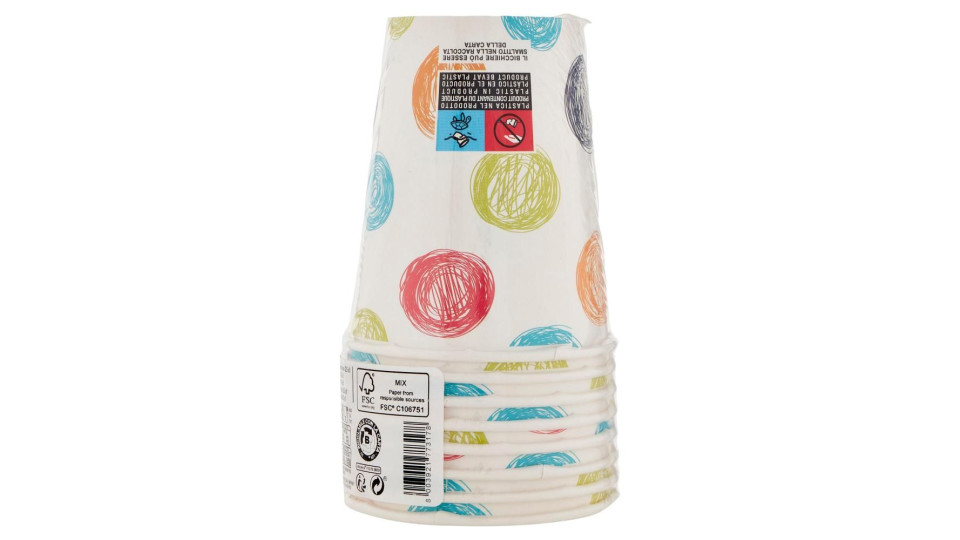 Smart PerLa Festa Bicchieri in cartoncino 25 cl 10 pz