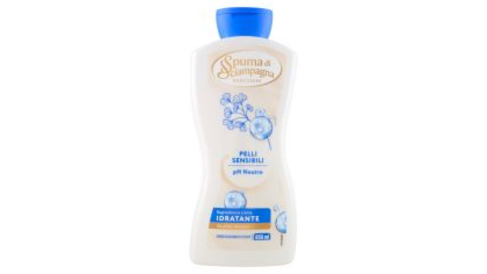 Spuma di Sciampagna Benessere Pelli Sensibili pH Neutro Bagnodoccia crema Idratante 650 ml