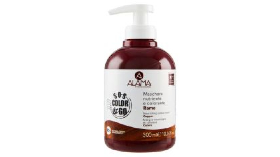 Alama Professional S.O.S. Color & Go Maschera nutriente e colorante Rame 300 ml