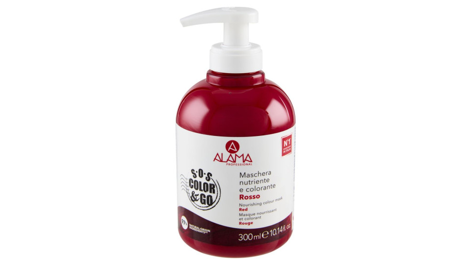 Alama Professional S.O.S. Color & Go Maschera nutriente e colorante Rosso 300 ml