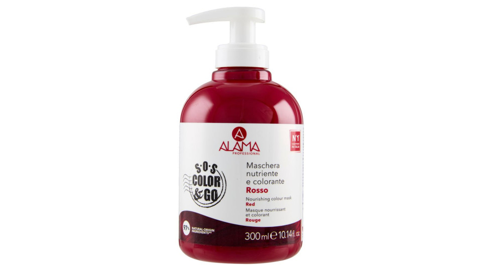 Alama Professional S.O.S. Color & Go Maschera nutriente e colorante Rosso 300 ml