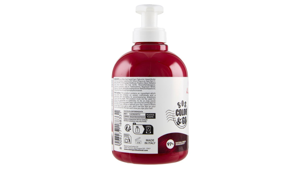 Alama Professional S.O.S. Color & Go Maschera nutriente e colorante Rosso 300 ml