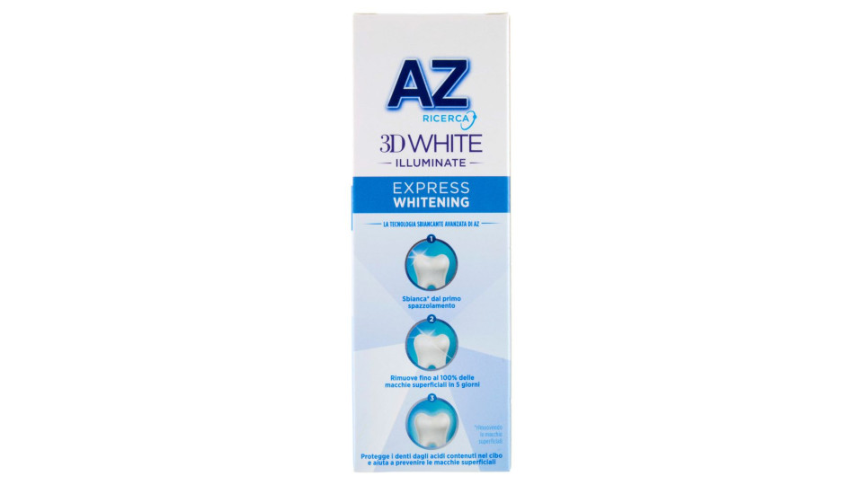 AZ Ricerca Dentifricio 3D White Illuminate Express Whitening Bianco Fresh 50 ml