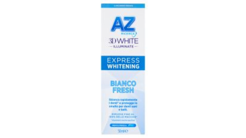 AZ Ricerca Dentifricio 3D White Illuminate Express Whitening Bianco Fresh 50 ml