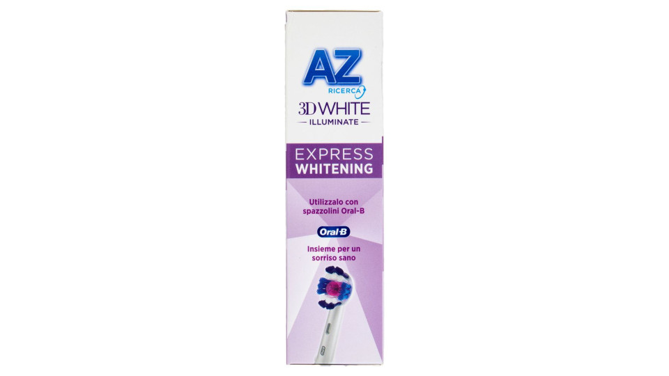 AZ Ricerca Dentifricio 3D White Illuminate Express Whitening Bianco Glossy 50 ml