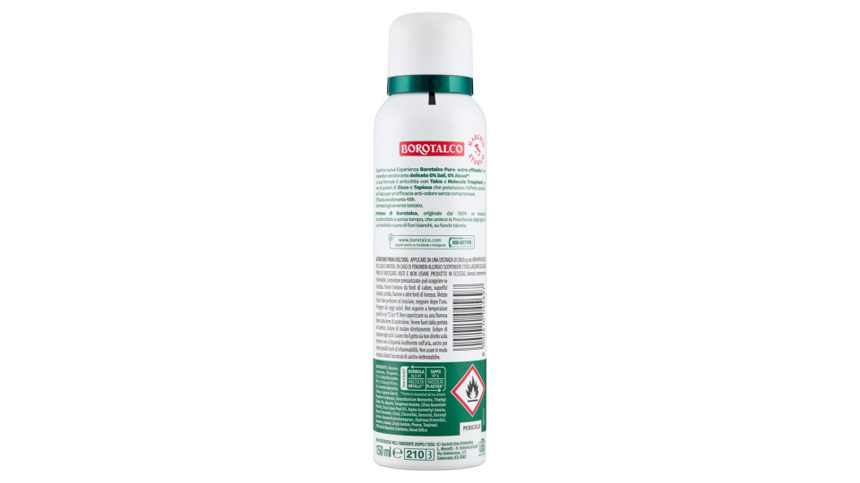 Borotalco purø Profumo di Borotalco Deo 0% Sali 150 ml