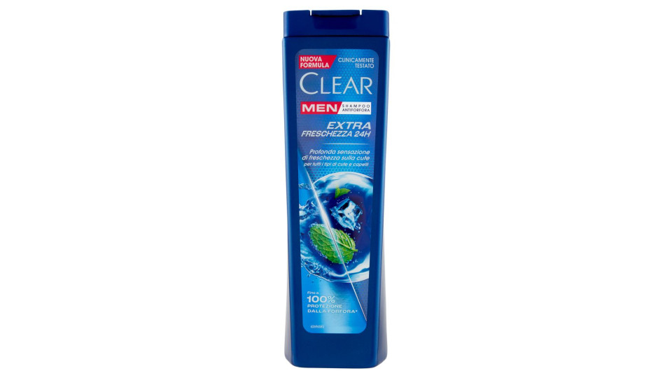 Clear Men Shampoo Antiforfora Extra Freschezza 24H 225 ml