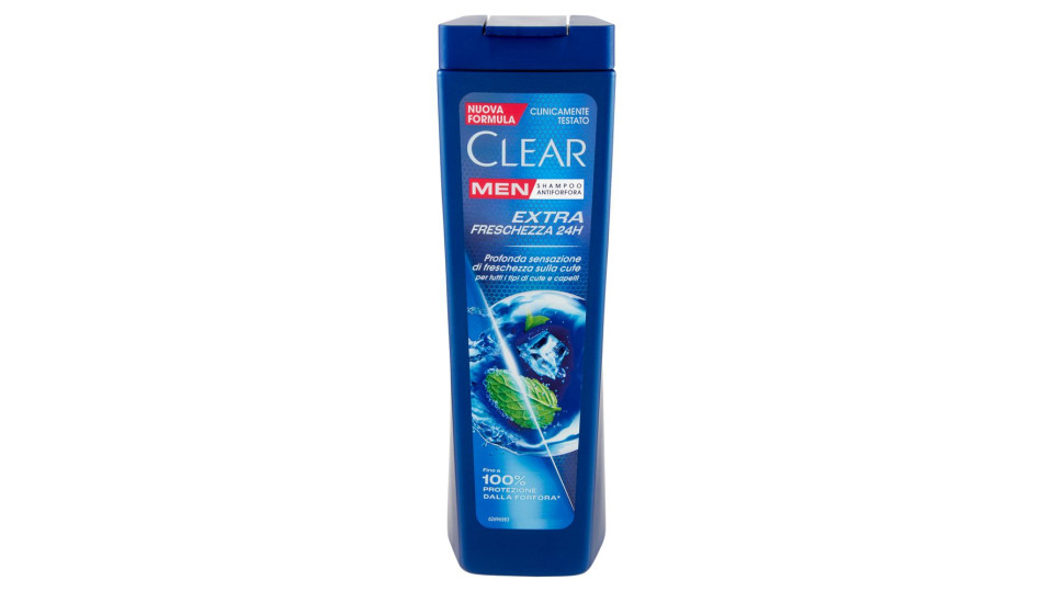 Clear Men Shampoo Antiforfora Extra Freschezza 24H 225 ml