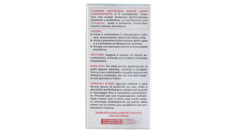 Clinians Antirughe Repair Maschera Anti Età Collagene ed Estratto di Melograno 15 mL