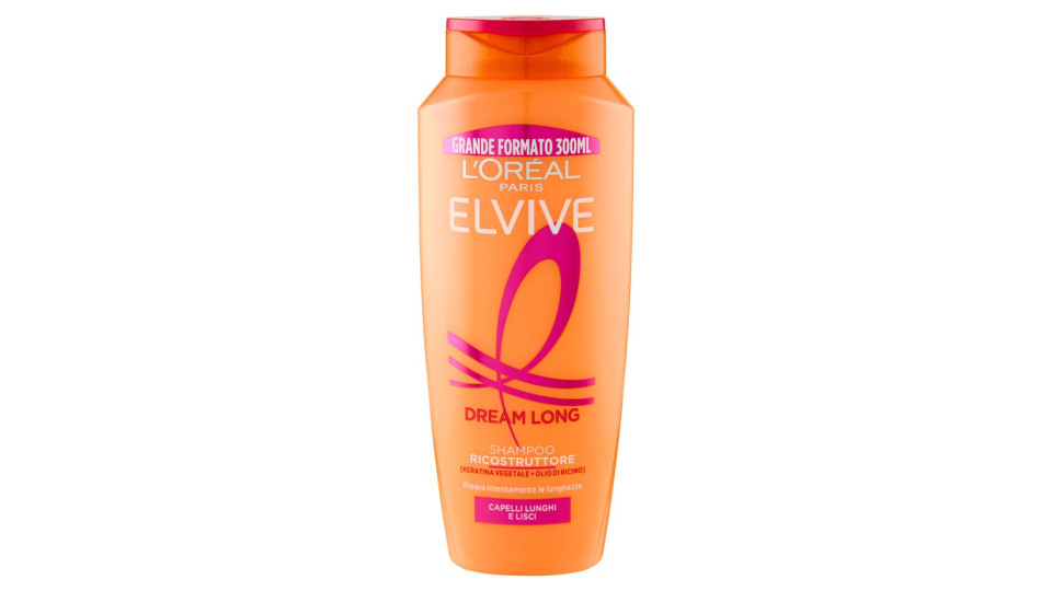 Elvive Dream Long Shampoo Ricostruttore, per Capelli Lunghi e Lisci, 300 ml