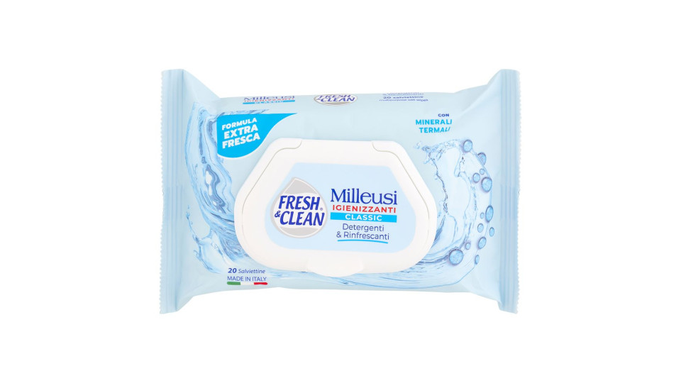 Fresh & Clean Salviettine Milleusi Igienizzanti Classic 20 pz