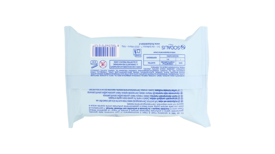 Fresh & Clean Salviettine Milleusi Igienizzanti Classic 20 pz