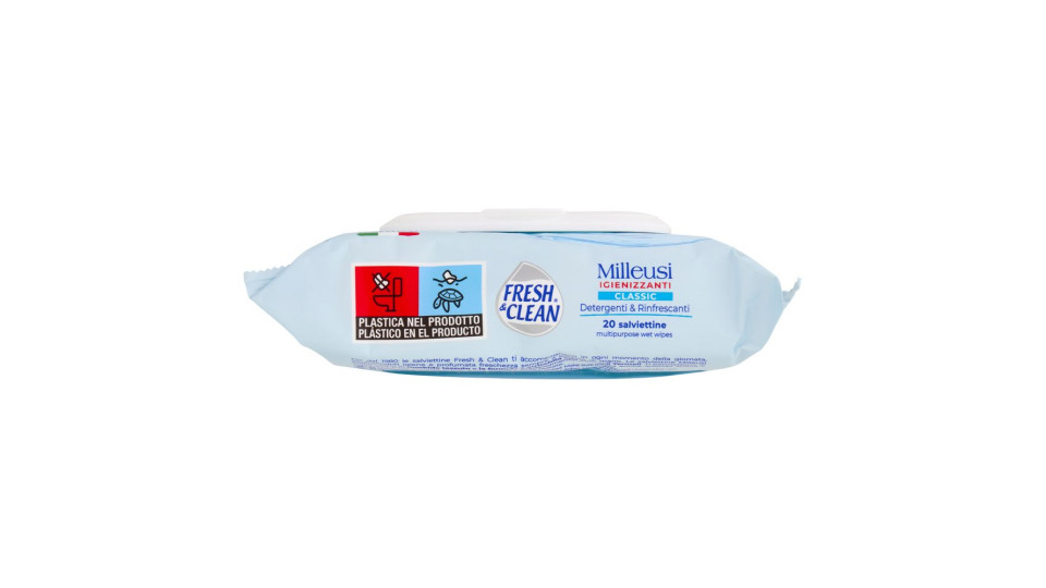 Fresh & Clean Salviettine Milleusi Igienizzanti Classic 20 pz