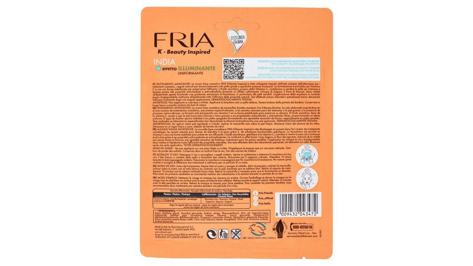 Fria K-Beauty Inspired India Effetto Illuminante Uniformante