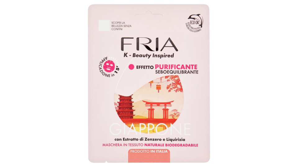 Fria Maschere Viso Monofase Giappone Effetto Purificante Seboequilibrante