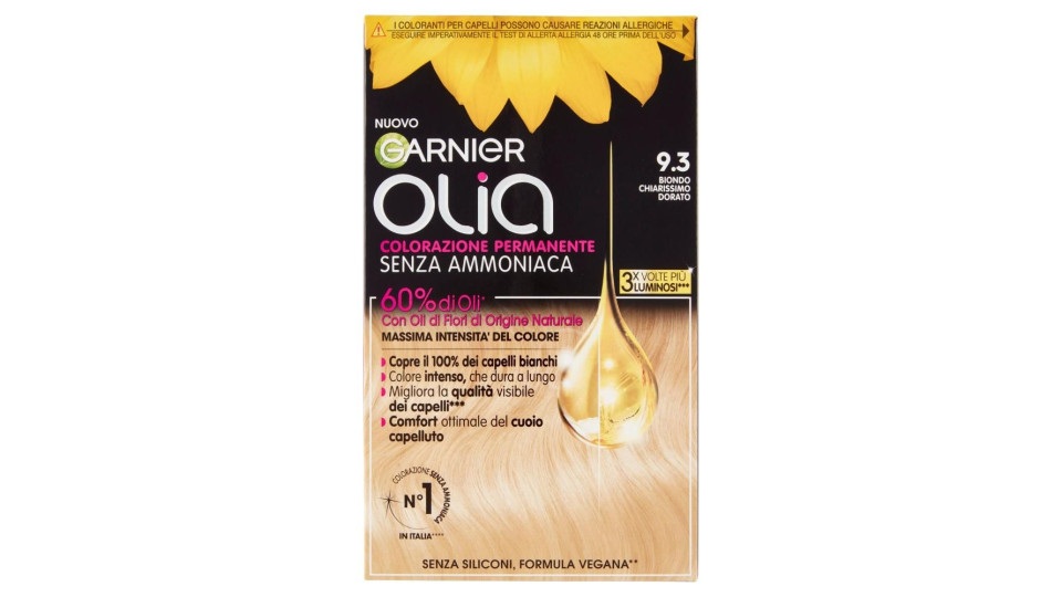 Garnier Olia Tinta Capelli, Senza Ammoniaca, Goldlight Blond 93