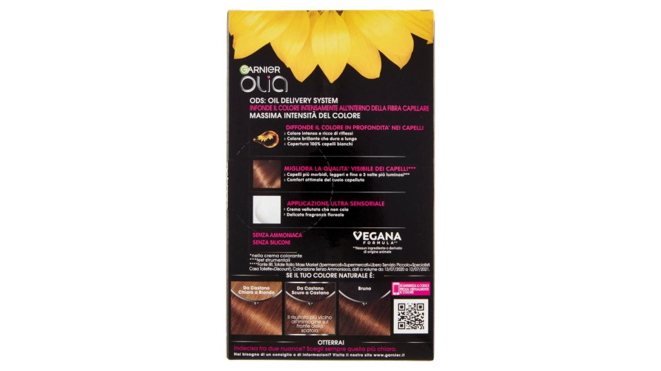 Garnier Olia Tinta Capelli, Senza Ammoniaca, Goldlight brown 63
