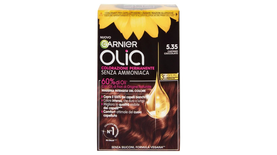 Garnier Olia Tinta Capelli, Senza Ammoniaca, Light choco 535
