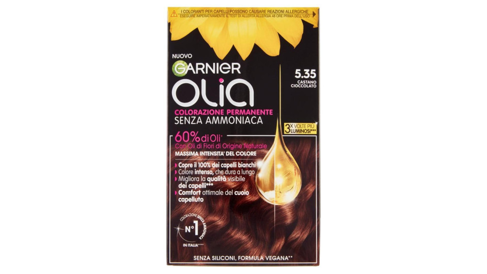 Garnier Olia Tinta Capelli, Senza Ammoniaca, Light choco 535