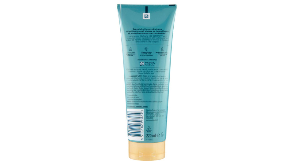 Head & Shoulders Balsamo per Cute e Capelli Azione Lenitiva Derma X Pro 220 ml