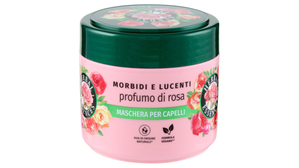 Herbal Essences Morbidi e Lucenti profumo di rosa Maschera per Capelli 300 ml