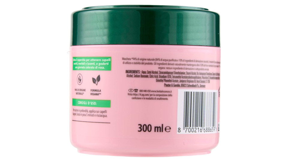 Herbal Essences Morbidi e Lucenti profumo di rosa Maschera per Capelli 300 ml