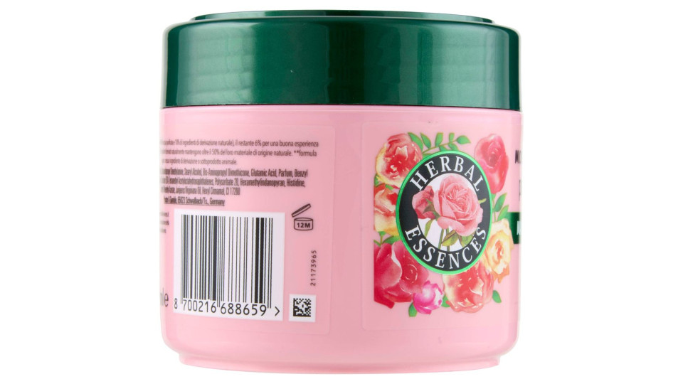 Herbal Essences Morbidi e Lucenti profumo di rosa Maschera per Capelli 300 ml