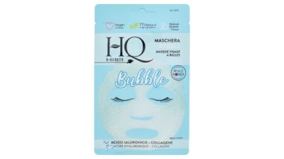 HQ K-Beauty Maschera Bubble Attivi: Acido Ialuronico - Collagene