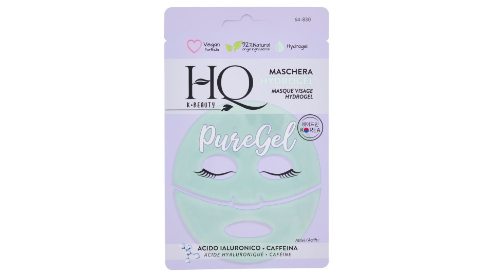 HQ K-Beauty Maschera Hydrogel Attivi: Acido Ialuronico - Caffeina