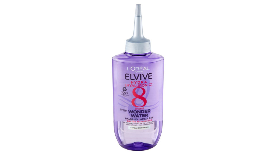 L'Oréal Paris Elvive Hydra Hyaluronic Wonder Water Balsamo Lamellare Per Capelli Disidratati, 200 ml