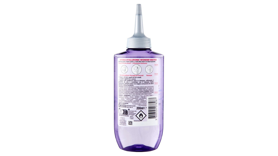 L'Oréal Paris Elvive Hydra Hyaluronic Wonder Water Balsamo Lamellare Per Capelli Disidratati, 200 ml