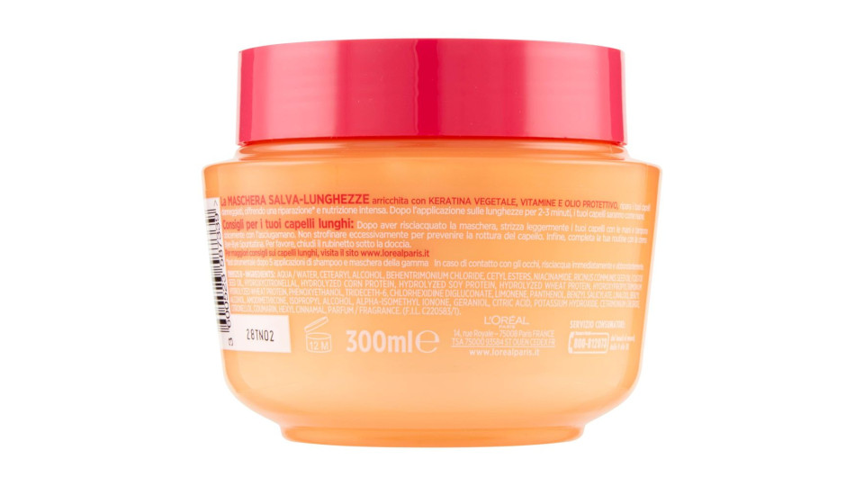 L'Oréal Paris Maschera Capelli Elvive Dream Long, per Capelli Lunghi e Danneggiati, 300 ml