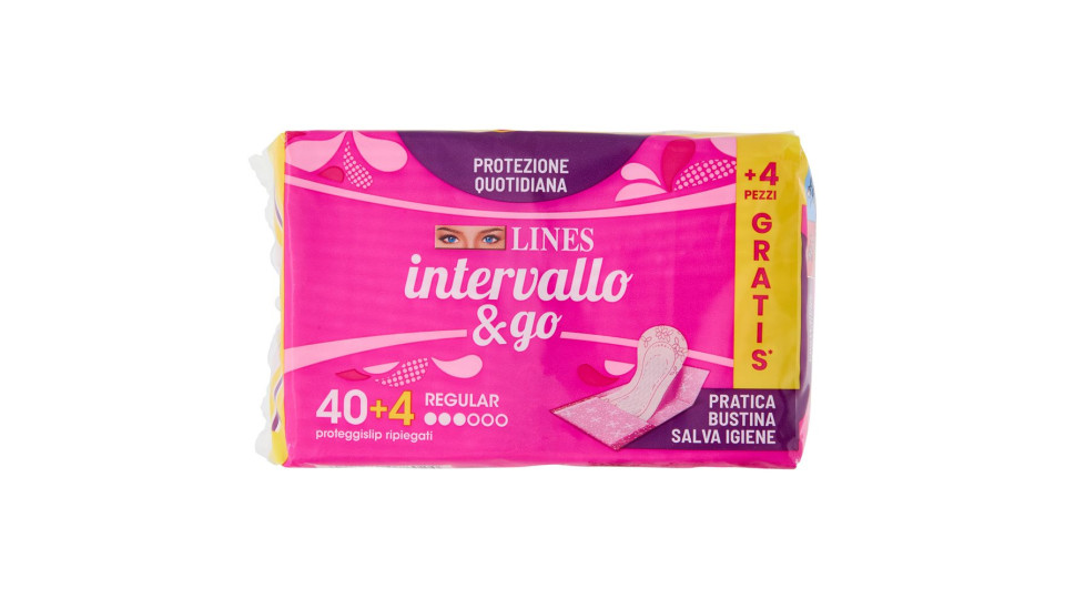 Lines intervallo & go Regular proteggislip ripiegati 40 + 4 pz