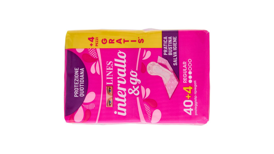 Lines intervallo & go Regular proteggislip ripiegati 40 + 4 pz