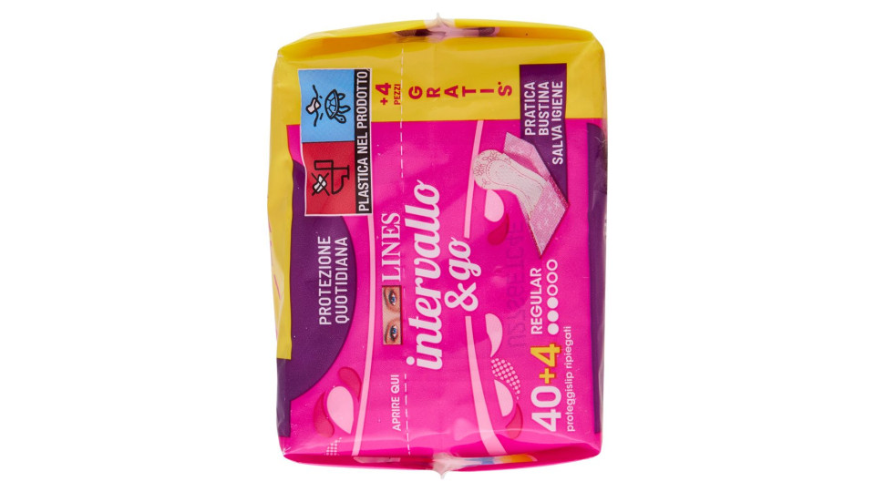 Lines intervallo & go Regular proteggislip ripiegati 40 + 4 pz