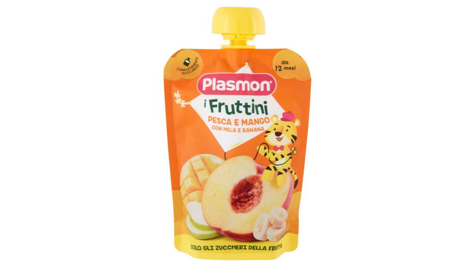 Plasmon i Fruttini Pesca e Mango con Mela e Banana 130 g