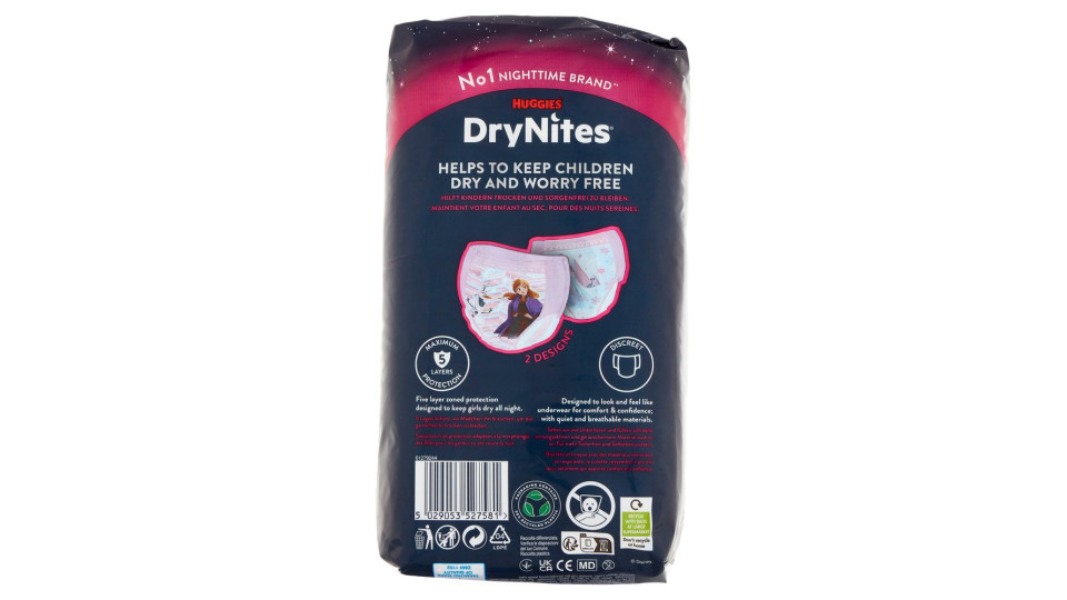 Huggies DryNites Pyjama Pants Age 4-7 17-30 Kg 10 pz