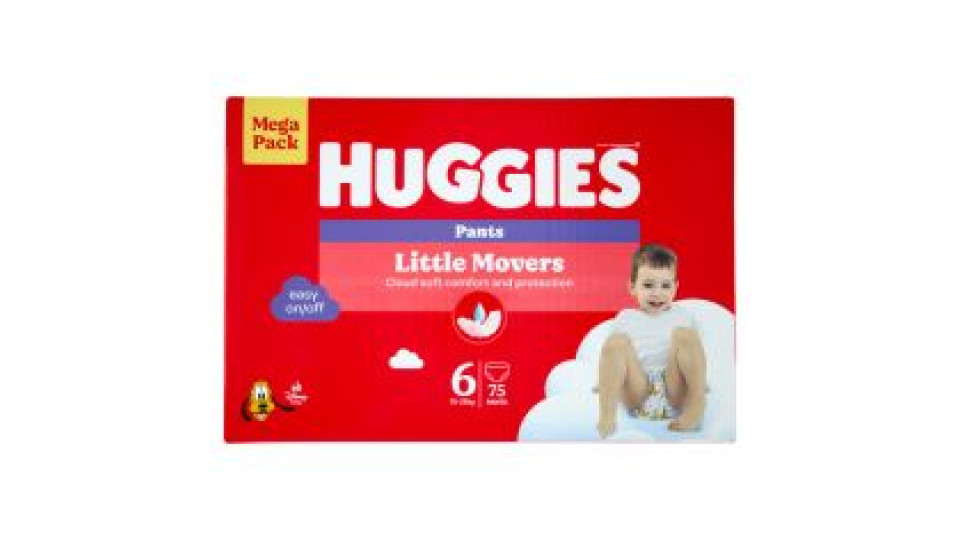 Huggies Little Movers Pants 6 15-25 Kg 30 pz