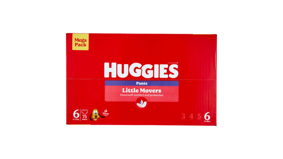 Huggies Little Movers Pants 6 15-25 Kg 30 pz