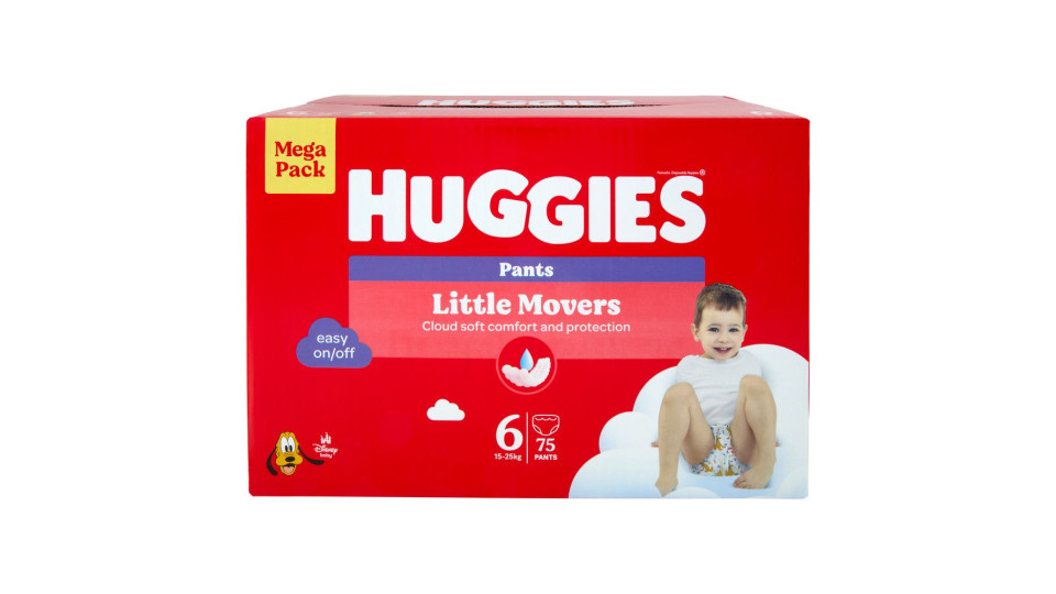 Huggies Little Movers Pants 6 15-25 Kg 30 pz