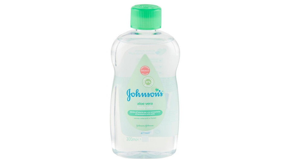 Johnson's Baby Olio Aloe Vera, Testato Da Pediatri E Dermatologi, 300ml