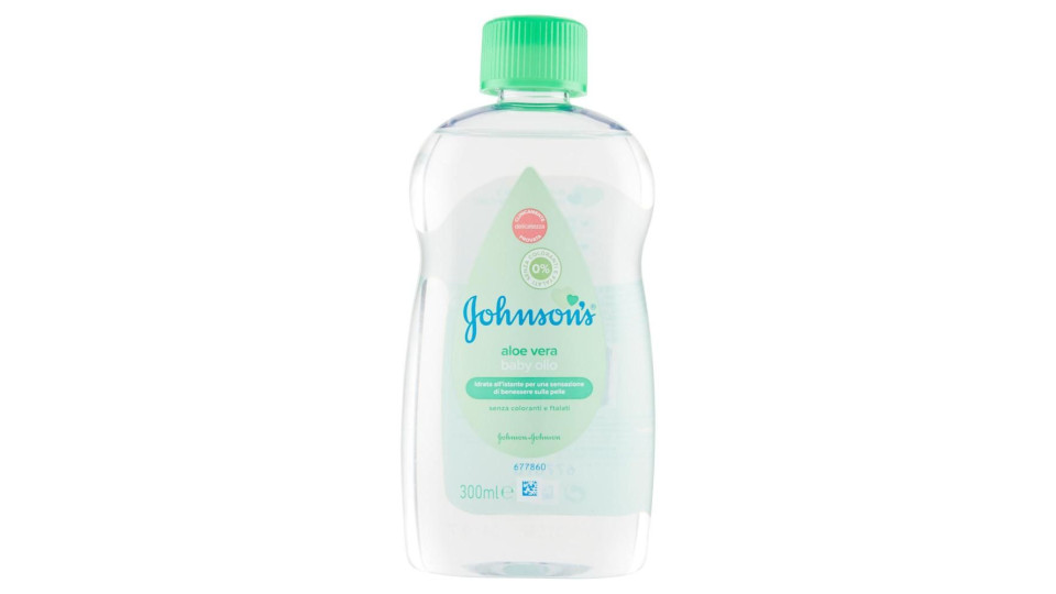 Johnson's Baby Olio Aloe Vera, Testato Da Pediatri E Dermatologi, 300ml