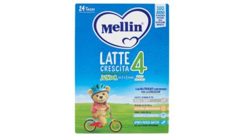 MELLIN 4 - Latte Crescita in Polvere, Fonte di Ferro e Iodio, dal 24° al 36° mese, 770g
