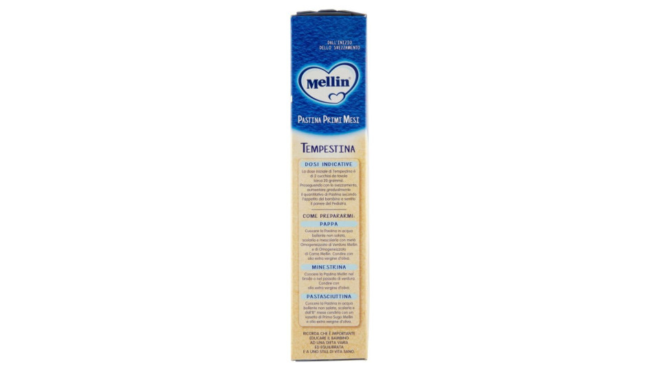 MELLIN Pastina 100% Naturale Tempestina con farina Grano Tenero 320 g