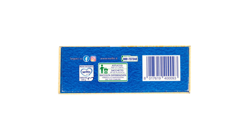 MELLIN Pastina 100% Naturale Tempestina con farina Grano Tenero 320 g